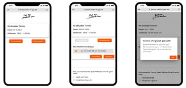 Visualisierung des Termintools